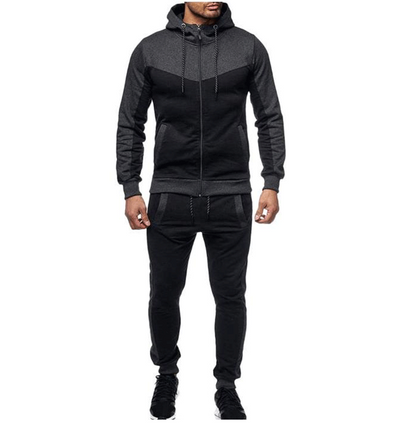 Men's Hooded Sports Zip-Up Set