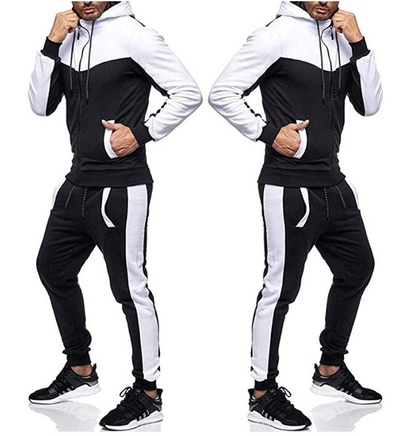 Men's Hooded Sports Zip-Up Set