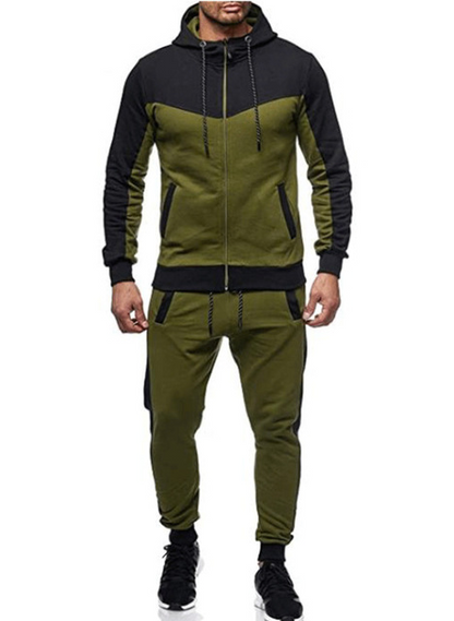 Men's Hooded Sports Zip-Up Set