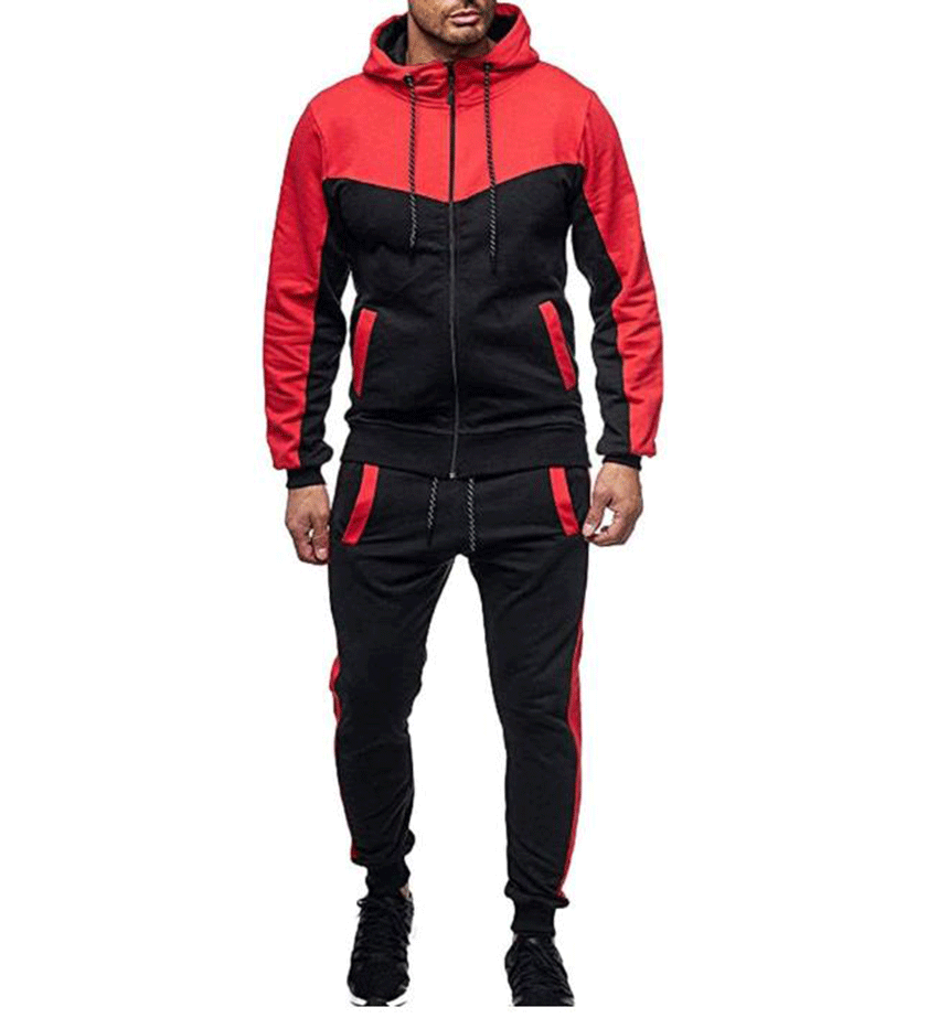 Men's Hooded Sports Zip-Up Set