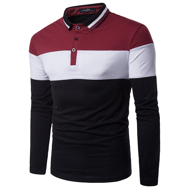 Men's Slim Fit Long Sleeve Polo
