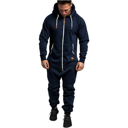 Men's Hooded Fleece Jumpsuit