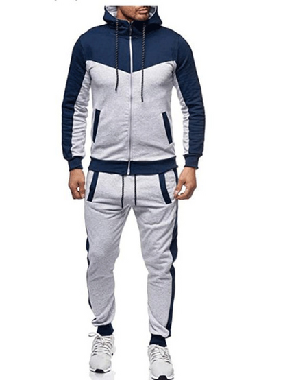 Men's Hooded Sports Zip-Up Set