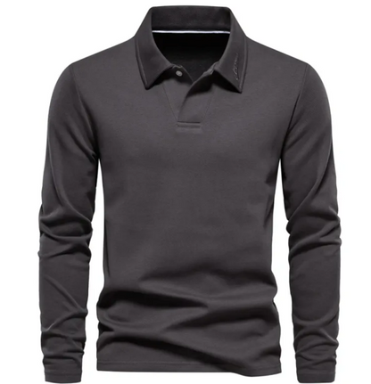 Men's Long Sleeve Lapel Top
