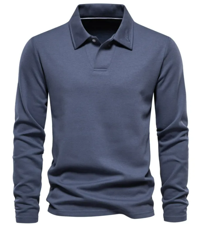 Men's Long Sleeve Lapel Top