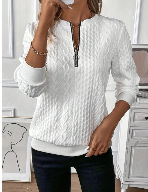 Textured Quarter-Zip Pullover