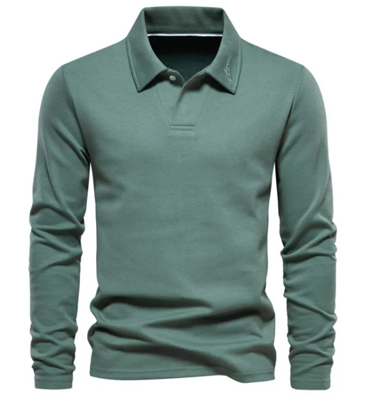 Men's Long Sleeve Lapel Top
