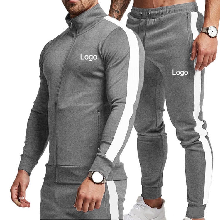 Colorblock Long-Sleeved Men's Sports Suit