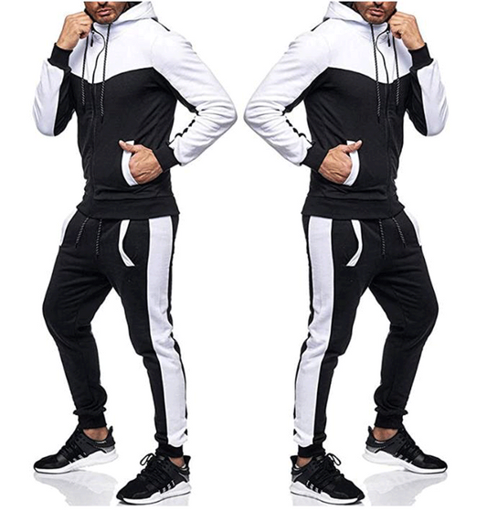 Men's Hooded Sports Zip-Up Set